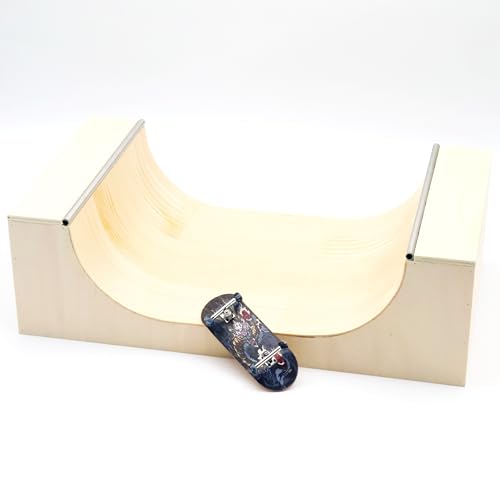 Wooden Fingerboard Half Pipe Ramp Handmade Pro Obstacles