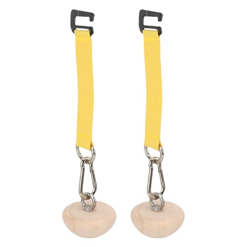RiToEasysports Pull Up Balls, 3.74in Upper Half Sphere Hold Grips with Beech Wood Iron Imitation Nylon, for Rock Climbing Strength Training Grip