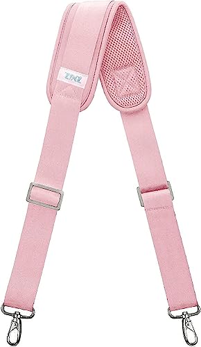 Bag Shoulder Strap, Padded Adjustable Shoulder Strap Replacement - color: Pink, size: 57"