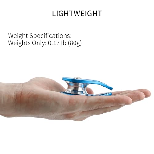 NewDoar Micro Mobile Pulley 30KN/6746lb Mobile Single Pulley Cheek Shaped for Max Rope 12mm Rope for Climbing, Rescue Lifting,Hitch Tending (Blue-Pack of 2) - color: Blue-Pack of 2