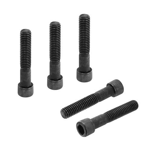 PATIKIL 3/8"-16 x 2 Socket Head Cap Screws Bolts, 10Pcs Carbon Steel Hex Head Metric Screws for Door Road Bicycle Mountain Bike Auto Ship Communication Equipment, Black - size: 3/8"-16 x 2