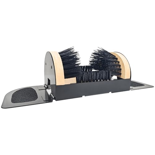 Earl Diamond Boot Scrubber - Outdoor Shoe Scraper Cleaner Brush - Heavy Duty Durable Shoe Cleaning Brush (with Pedal)