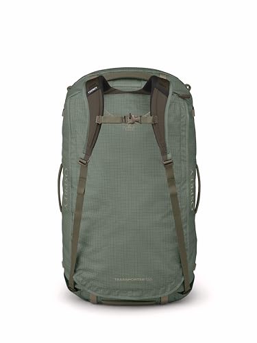 Osprey Transporter Lightweight Travel Duffel Bag - Extra Large Water Resistant Durable Gear Bag for Men and Women - color: Pine Leaf/Earl Grey, style: 120l