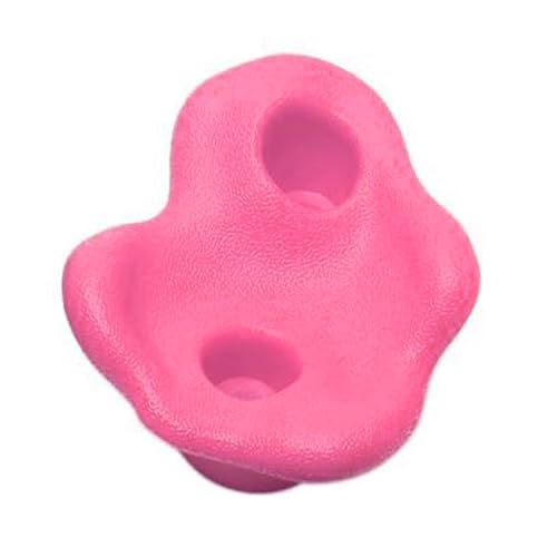 Keenso Rock Climbing Holds, PE Rock Wall Hold Set 12PCS with Screws and Wrench, Ergonomic Grip, 80kg Capacity, 12.5 X 10cm, for Indoor Outdoor Kids Adults Training - color: Pink