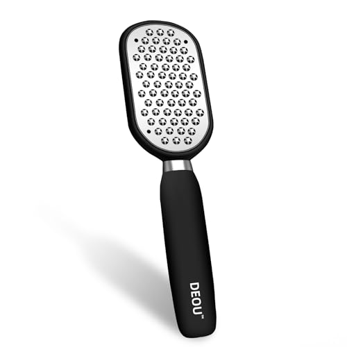 DEOU Metal Foot File SStainless Dead Skin Callus Remover for Dead Skin Professional Secure Foot Scrubber Heel Scraper Cracked Heels Repair Pedicure Tools for feet