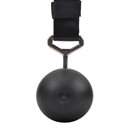 Rock Climbing Solid Training Cannonball Bomb Power Pull Up Ball Hold Grips for Straps for Finger, Forearm, Biceps, Back Muscles - color: Black (3.5")