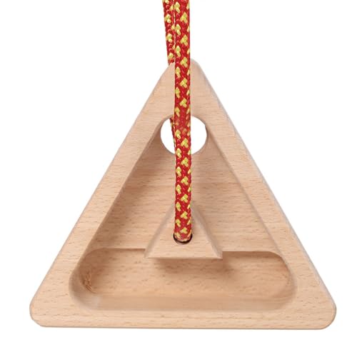 LMAOSS Portable Hangboard Rock Climbing, 2 pack Triangular Wooden Climbing Fingerboard with Hanging Rope, Multi-Grip Finger Strength Trainer for Grip, Forearm & Pull-Up Training, Compact Hang Holds fo