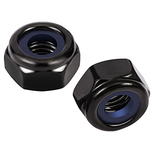 5/16-18 Nylon Insert Hex Lock Nuts Locknuts, 304 Stainless Steel 18-8, Black Oxide, 25 PCS - color: Black, size: 5/16-18