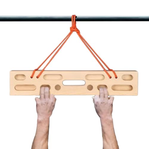 Climbing Fingerboard Heavy Duty Wooden Trainer | Rock Climbing Pull Up Bar Grip Trainer for Climbers Beginner Men Women Home Gym Indoor Fitness Workout