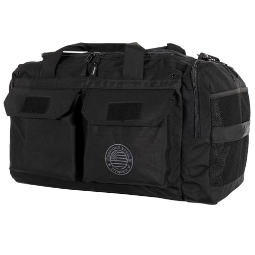Serious Steel Fitness Heavy Duty 1000D Nylon Duffel Gym Bag (Black - Big Bud) - color: Black, style: Duffel Bag (Big Bud)