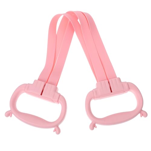 DOITOOL Figure 8 Resistance Bands Pink Elastic Back Training Rope Adjustable Strength Exercise Band for Shoulder and Arm Workout Home Fitness Equipment