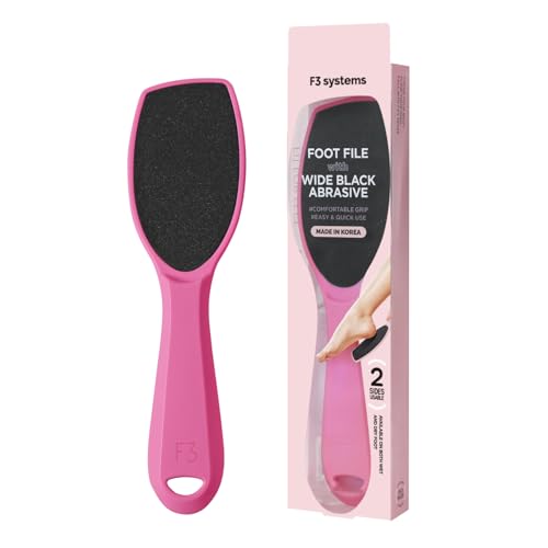 Wide Emery Foot File(Hot Pink), Double-Sided Pedicure Tool, Colossal Professional Foot File for Men & Women, Effective for Cracked Heel, Callus Remover, Foot Scrubber - color: Hot Pink
