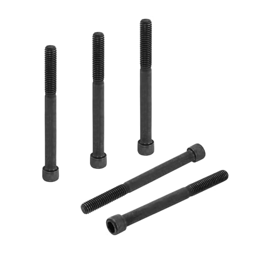 PATIKIL 3/8"-16 x 4 Socket Head Cap Screws Bolts, 10Pcs Carbon Steel Hex Head Metric Screws for Door Road Bicycle Mountain Bike Auto Ship Communication Equipment, Black - size: 3/8"-16 x 4