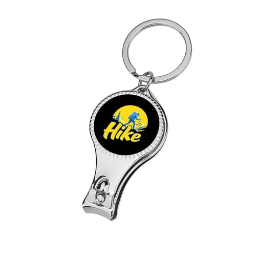 Hikers Take A Hike Portable Nail Clippers Bottle Opener with Keychain Toenail Fingernail Scissors