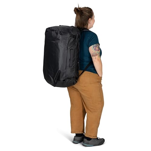 Osprey Transporter Lightweight Travel Duffel Bag - Extra Large Water Resistant Durable Gear Bag for Men and Women - color: Pine Leaf/Earl Grey, style: 65l