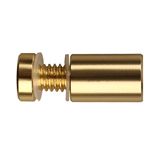 Sign Standoff 1/2" x 3/4", Solid Aluminum Sign Standoff Screws Mounting Hardware Polished Gold for Glass Panel, Acrylic Panel,Pack of 4 - color: Gold, size: 1/2"x3/4" 4 Pack
