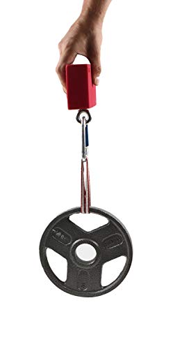 Atomik Rock Climbing Holds 2 inch Hanging Grip Training Blocks Set of 2 in Red for Grip and Strength Training