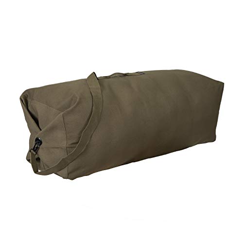 Stansport Deluxe Duffel Bag with Shoulder Strap - color: Olive Green, size: 42" X 12" X 12"