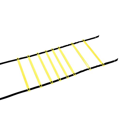 Alomejor Jumping Ladder for Speed Training Fitness Adjustable Rungs Straps Suitable for Football Rugby Tennis