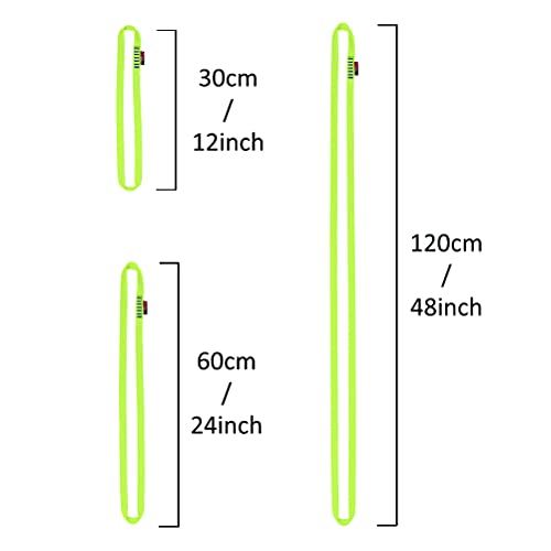 GM CLIMBING 16mm Nylon Sling Runner 22kN / 4950lbf CE UIAA Certified - color: Green, size: 30cm / 12inch | Pack of 3
