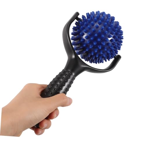 Alipis Large Spiky Ball Yoga Pilates Massage Stick, Handheld Muscle Roller for Shoulder and Calves, Portable Back Stretching Rod for Workout and Muscle Knot Relief