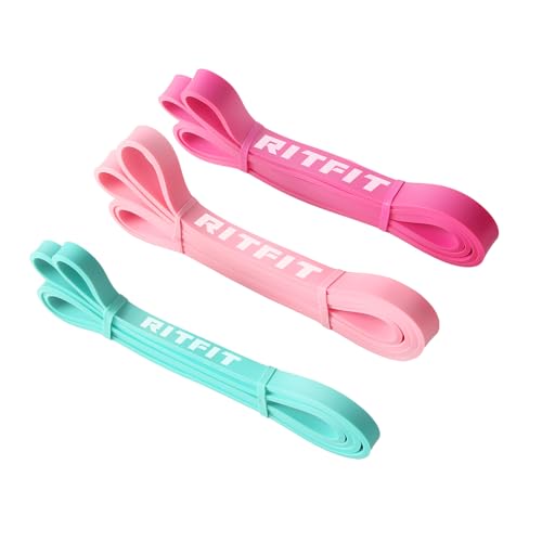 RitFit Pull Up Assist Band in Natural Latex for Stretching and Mobility | Resistance Band,Eco-Friendly Latex, Pull-Ups Powerlifting, Physical Therapy Rehab, Full-Body Training, Mobility Training - color: Combo