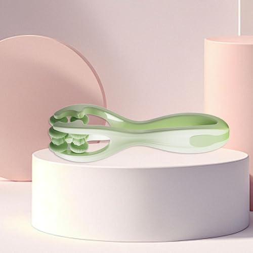 Finger Massager Roller Points Office Massager Double Roller PP Silicone Functional Relief Suitable for Gift Giving Outdoor Occasions, Green - color: Green
