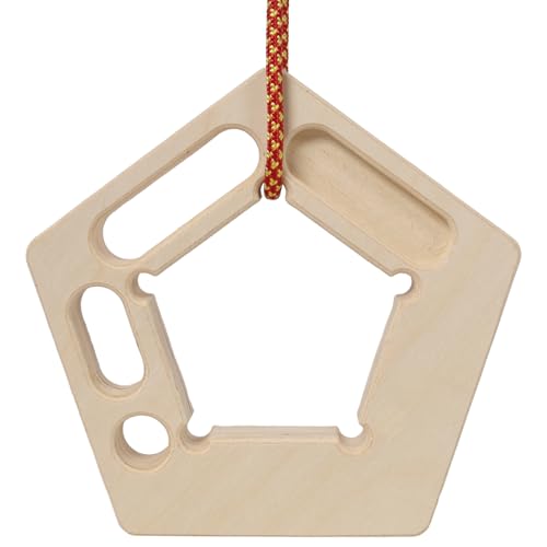 2-Pack Wooden Climbing Hangboard for Finger Strength Training - Portable Rock Climbing Trainer