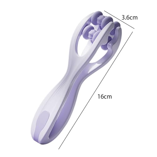 Finger Massager Roller Points Office Massager Double Roller PP Silicone Functional Relief Suitable for Gift Giving Outdoor Occasions, Violet - color: Violet