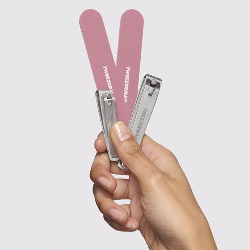 Tweezerman Nail Kit with Clipper & 2 Nail Files Tea Rose - color: Tea Rose
