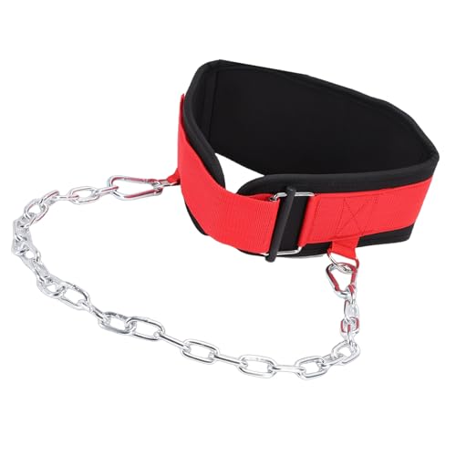 Weighted Pull Up Belt with Chain, Dip Belt for Workouts, Ergonomic & Breathable EVA Material for PullUps, Squats, Strength Training - color: S