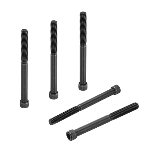 PATIKIL 5/16"-18 x 3-1/2 Socket Head Cap Screws Bolts, 10Pcs Carbon Steel Hex Head Metric Screws for Door Road Bicycle Mountain Bike Auto Ship Communication Equipment, Black - size: 5/16"-18 x 3-1/2