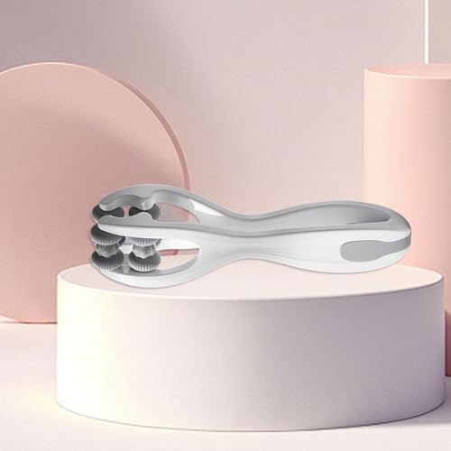 Finger Massager Roller Points Office Massager Double Roller PP Silicone Functional Relief Suitable for Gift Giving Outdoor Occasions, Gray - color: Gray