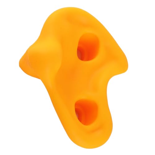 SUNGOOYUE 20 PCS Rock Climbing Holds, Ergonomic PE Rock Wall Grips with Screws and Wrench Tool, for Indoor Outdoor Kids - color: Yellow