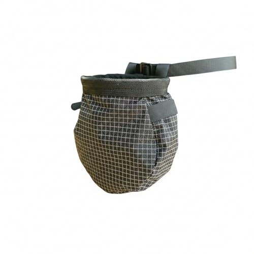 Climbing Chalk Bag with Drawstring Closure - Lightweight Waist Pouch for Rock Climbing, Bouldering & Gym Training (1 Pack) - color: Black