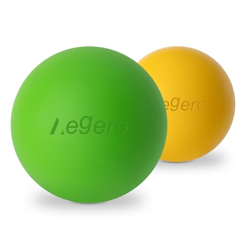 Massage Lacrosse Balls for Myofascial Release,Yoga Deep Tissue Massage,Trigger Point Therapy and Foot Plantar Fasciitis,Muscle Soreness Massager Ball (2Pack, Yellow and Green) | Yoga Deep Tissue Massage,Trigger Point Therapy and Foot Plantar Fasciitis,Mus