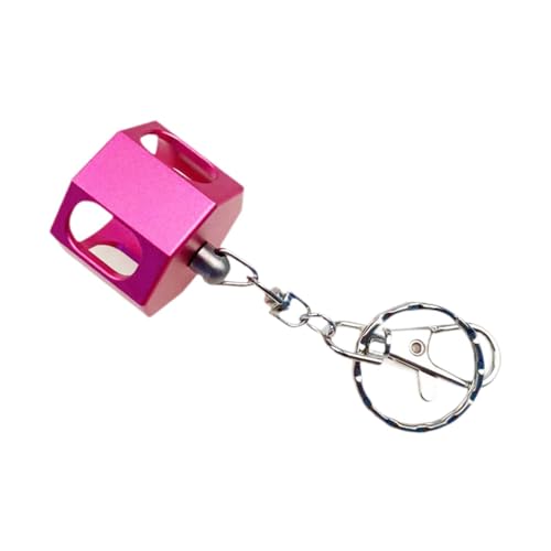 Pool Cue Chalk Holder Chalk Case with Keychain Lightweight Compact Practical Tool Chalk Boxes Chalk Pocket for Games Snooker - color: Pink