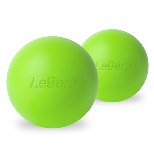 Massage Lacrosse Balls for Myofascial Release (2Pack,Yellowish Green) | Yoga Deep Tissue Massage,Trigger Point Therapy and Foot Plantar Fasciitis,Muscle Soreness Massager Ball - color: Yellowish Green