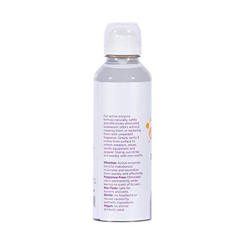 Shoe & Sports Odor Neutralizer,- Fragrance Free - Active Enzyme Formula Naturally, Safely and Effectively eliminates Odors - 5 oz