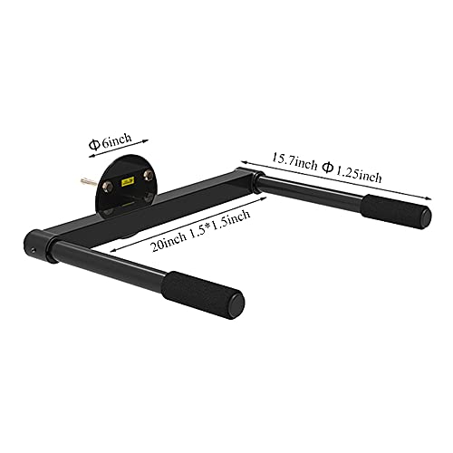 Wall-Mounted Pull-Up Bars and Dip Station,Heavy Duty Chin Up Bar,Indoor Home Gym Workout, Black
