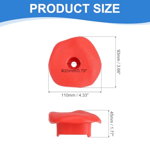 PATIKIL Rock Climbing Holds, Climbing Rock Wall Grips Play Set Climber Attachments with Single Holes for Playground - color: Red, style: Red-C