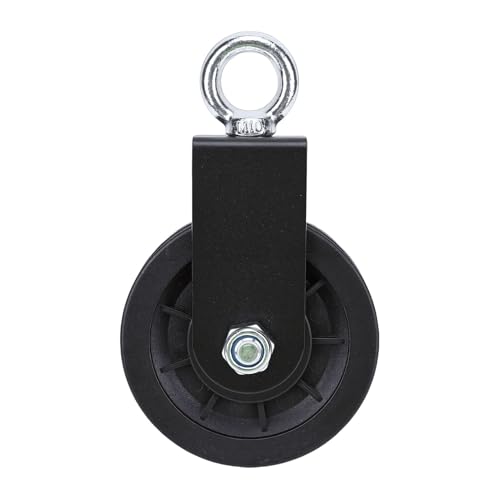 Focket Cable Pulley Wheel, Silent Bearings 360 Degree Rotation 440 Lbs Load Capacity Pulleys For Gym Equipment, Silent Pulley With Metal Bracket For DIY Fitness Systems Lat Pulldown