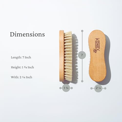 KONEX Nylon Fiber Economy Utility Cleaning Hand Brush | Heavy Duty Hand-Held Scrub Brush Stiff Bristles | Wooden Body, Ideal Scrub Brushes for Cleaning (Peanut Shaped) (Pack of 2) - size: 1 Count (Pack of 2)