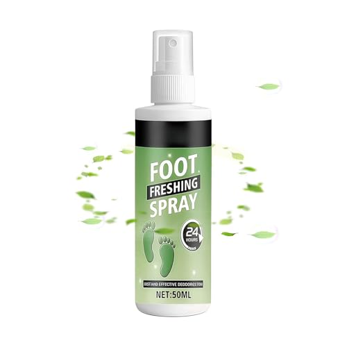 Shoe Deodorizer Spray 60ml Long-Lasting Powerful Elimination | Foot Odor Spray for Leather Boots Footwear Tennis Hockey Closet Home Sneaker