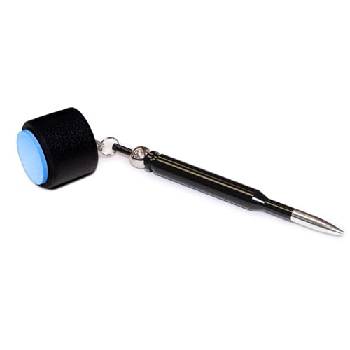 OKKO Round Bullet Pocket Chalker Billiard Pool Cue Chalk Holder Black - Fits Taom Chalk
