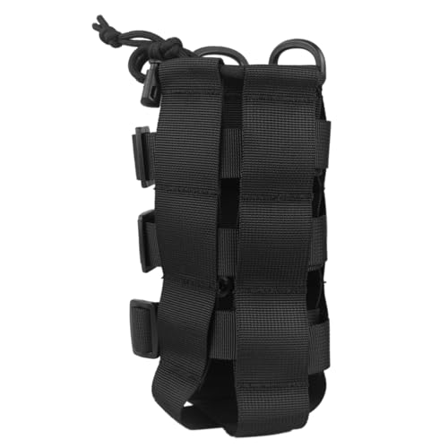 TRIWONDER Tactical MOLLE Water Bottle Pouch H2O Hydration Carrier, Military Bottle Holder Molle Drink Holder Travel Water Bottle Bag for Backpack Camping Outdoor - color: 05 Black