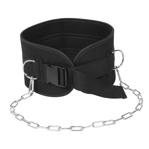 GANAZONO Weighted Dip Belt with Chain for Weightlifting, Thickened Steel Fitness Training Belt for Pull-ups and Back Muscle Strengthening, 1pcs Bodybuilding Exercise Equipment