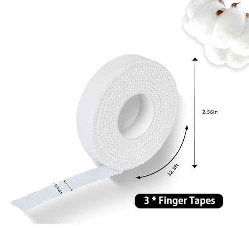 Jiu Jitsu Tape - Strong Athletic Finger Tape, 1/2" x 32.8' - Protect Fingers and Toes in MMA, Judo, Wrestling, Martial Arts, Rock Climbing - color: A: White