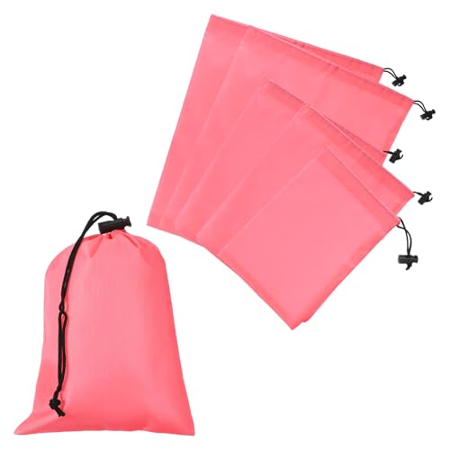 Drawstring Bag with Toggle, Stuff Sack String Waterproof Travel Storage Bags Cinch Stuff Pouch -Fitting for Yoga - color: Pink