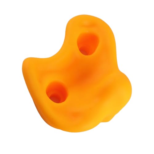10PCS Rock Climbing Holds, PE Ergonomic Design with Rock Texture for Indoor Outdoor Climbing Wall, Includes Screws and Wrench Tools - color: Yellow